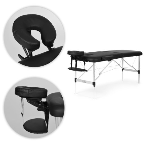 Aluminiowy stół do masażu i rehabilitacji 2-segmentowy składany w walizkę + torba ModernHome ModernHome