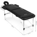 Aluminiowy stół do masażu i rehabilitacji 2-segmentowy składany w walizkę + torba ModernHome ModernHome