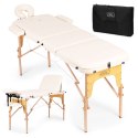 Drewniany stół do masażu i rehabilitacji 3-segmentowy składany w walizkę + torba ModernHome ModernHome
