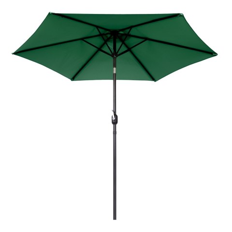 Duży parasol ogrodowy skośny łamany z korbą 6 żeber zielony 270 cm MultiGarden MultiGarden