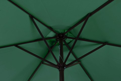 Duży parasol ogrodowy skośny łamany z korbą 6 żeber zielony 270 cm MultiGarden MultiGarden