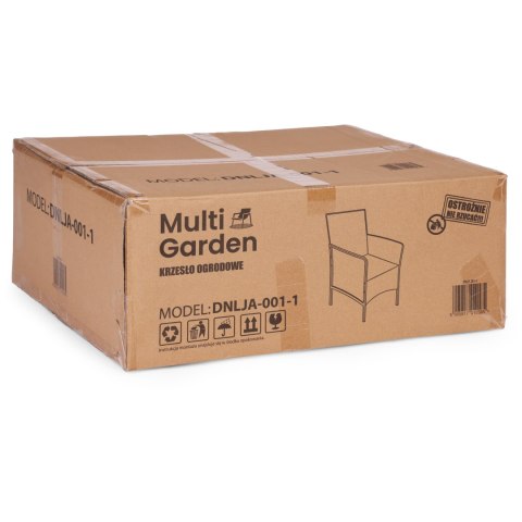 Fotel ogrodowy z poduszką krzesło na balkon taras ogród czarny MultiGarden MultiGarden