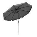 Parasol ogrodowy duży 3 m skośny łamany z korbą szary MultiGarden MultiGarden