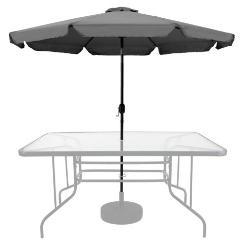 Parasol ogrodowy duży 3 m skośny łamany z korbą szary MultiGarden MultiGarden