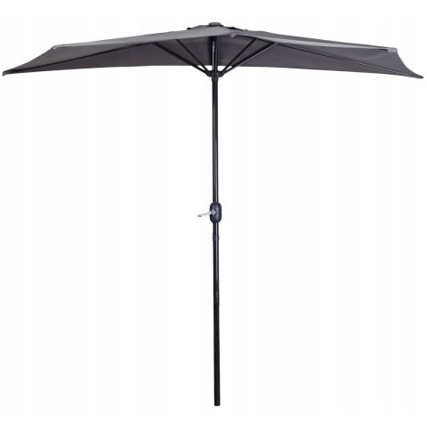 Parasol ogrodowy pół-parasol ścienny na taras 2,7 m szary MultiGarden MultiGarden