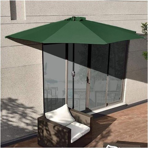 Parasol ogrodowy pół-parasol ścienny na taras 2,7 m zielony MultiGarden MultiGarden