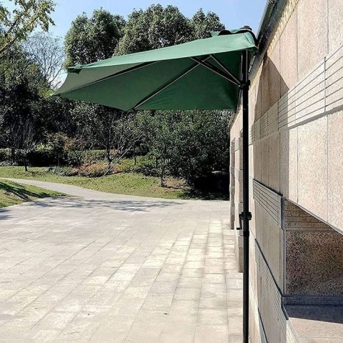 Parasol ogrodowy pół-parasol ścienny na taras 2,7 m zielony MultiGarden MultiGarden