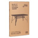 Stół ogrodowy 120x70 cm szkło hartowane otwór na parasol czarny MultiGarden MultiGarden