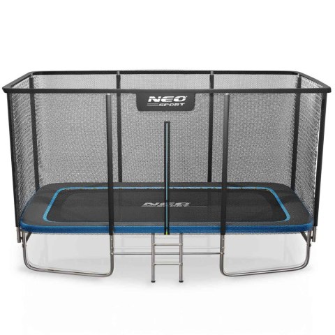 Trampolina ogrodowa prostokątna 14x10ft/427x305cm z siatką zewnętrzną i drabinką Neo-Sport