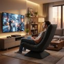 Fotel obrotowy wypoczynkowy regulowany leżanka do salonu czarny ModernHome ModernHome