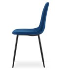 Krzesło PADVA - aksamit granat / nogi czarne x 3