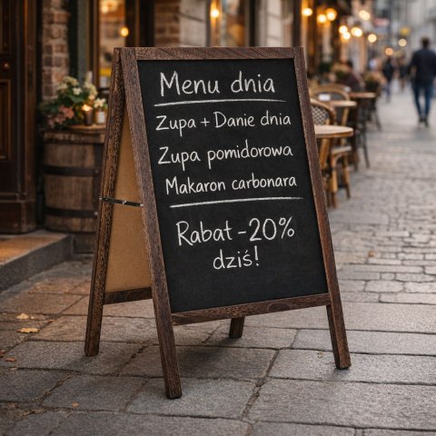 Potykacz stojak reklamowy 83x50 cm dwustronna tablica kredowa ModernHome ModernHome