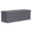 Pufa pikowana 111x38 cm ze schowkiem tapicerowana ława skrzynia ciemnoszara ModernHome ModernHome