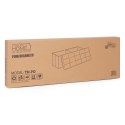 Pufa pikowana 111x38 cm ze schowkiem tapicerowana ława skrzynia ciemnoszara ModernHome ModernHome