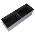 Pufa pikowana 111x38 cm ze schowkiem tapicerowana ława skrzynia jasnoszara ModernHome ModernHome