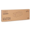 Pufa pikowana 111x38 cm ze schowkiem tapicerowana ława skrzynia jasnoszara ModernHome ModernHome