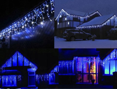 Sople zewnętrzne dekoracyjne lampki światełka 500 LED 19m kurtyna MULTISTORE