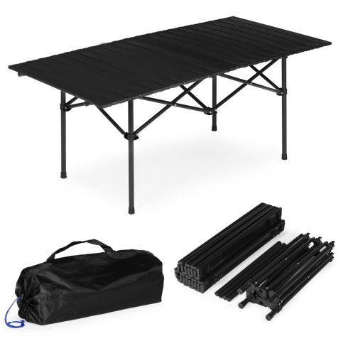 Stolik turystyczny składany 120x55 cm kempingowy z torbą czarny MultiGarden MultiGarden