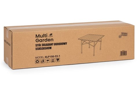 Stolik turystyczny składany 53x55 cm kempingowy z torbą czarny MultiGarden MultiGarden