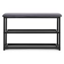Szafka na buty z siedziskiem regał ławka tapicerowana 80 cm 2 półki ModernHome ModernHome