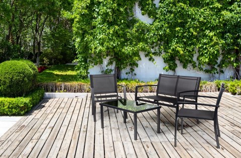 Zestaw mebli ogrodowych stół ławka fotele metal MultiGarden MultiGarden