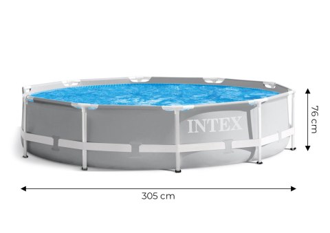 Basen stelażowy ogrodowy okrągły 305 cm + pompa filtracyjna INTEX INTEX