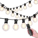 Girlanda ogrodowa świetlna łańcuch 25x LED 15m 9 trybów lampki ogrodowe 9W Bauerkraft