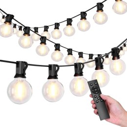 Girlanda ogrodowa świetlna łańcuch 25x LED 15m 9 trybów lampki ogrodowe 9W Bauerkraft
