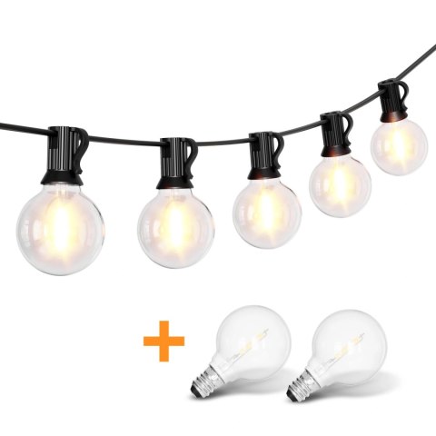 Girlanda ogrodowa świetlna łańcuch 25x LED 15m 9 trybów lampki ogrodowe 9W Bauerkraft