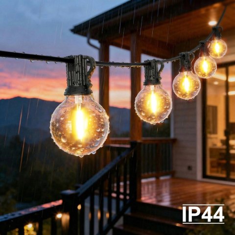 Girlanda ogrodowa świetlna łańcuch 30x LED 20m 9 trybów lampki ogrodowe 9W Bauerkraft