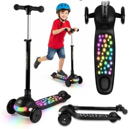 Hulajnoga trójkołowa dla dzieci balansowa LED Ricokids Glowi - czarna