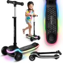 Hulajnoga trójkołowa dla dzieci balansowa LED Ricokids Leddi - czarna