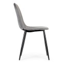 Komplet 4 krzeseł welurowych krzesło do jadalni i salonu szare ModernHome ModernHome