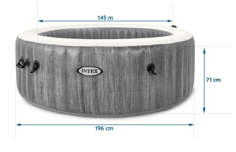 Nadmuchiwane SPA basen z hydromasażem 4 os. 196x71 cm WIFI akcesoria premium INTEX 28440 INTEX