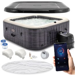 Nadmuchiwane SPA kwadratowe basen z hydromasażem 6 os. 196x71 cm akcesoria premium INTEX 28452 INTEX