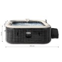 Nadmuchiwane SPA kwadratowe basen z hydromasażem 6 os. 196x71 cm akcesoria premium INTEX 28452 INTEX