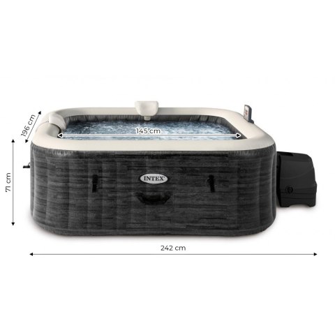 Nadmuchiwane SPA kwadratowe basen z hydromasażem 6 os. 196x71 cm akcesoria premium INTEX 28452 INTEX