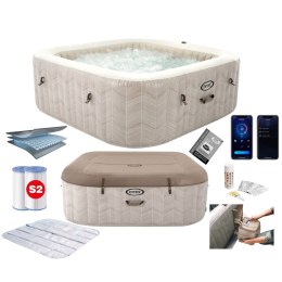 Nadmuchiwane SPA kwadratowe basen z hydromasażem 6 os. 196x71 cm akcesoria premium INTEX 28472 INTEX