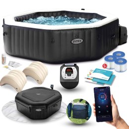 Nadmuchiwane SPA ośmiokątne basen z hydromasażem 4 os. 180x71 cm akcesoria premium INTEX 28458 INTEX