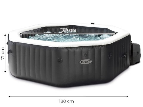 Nadmuchiwane SPA ośmiokątne basen z hydromasażem 4 os. 180x71 cm akcesoria premium INTEX 28458 INTEX