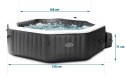 Nadmuchiwane SPA ośmiokątne basen z hydromasażem 6 os. 218x71 cm akcesoria premium INTEX 28462 INTEX