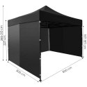 Pawilon ogrodowy eventowy automatyczny samorozkładalny namiot 3x3 m czarny MultiGarden MultiGarden