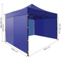 Pawilon ogrodowy eventowy automatyczny samorozkładalny namiot 3x3 m niebieski MultiGarden MultiGarden