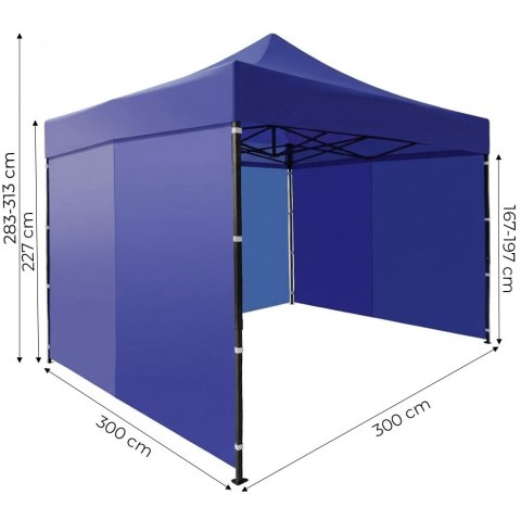 Pawilon ogrodowy eventowy automatyczny samorozkładalny namiot 3x3 m niebieski MultiGarden MultiGarden