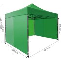 Pawilon ogrodowy eventowy automatyczny samorozkładalny namiot 3x3 m zielony MultiGarden MultiGarden