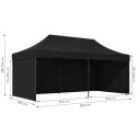 Pawilon ogrodowy eventowy automatyczny samorozkładalny namiot 3x6 m czarny MultiGarden MultiGarden
