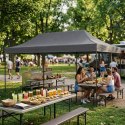 Pawilon ogrodowy eventowy automatyczny samorozkładalny namiot 3x6 m szary MultiGarden MultiGarden