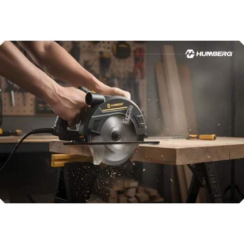 Pilarka tarczowa do drewna 1200 W Humberg HM-420 piła z prowadnicą odsysanie pyłu