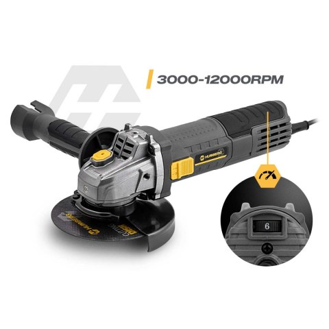 Szlifierka kątowa diax 900W regulacja obrotów 10 tarcz 125mm mocna kątówka Humberg HM-410