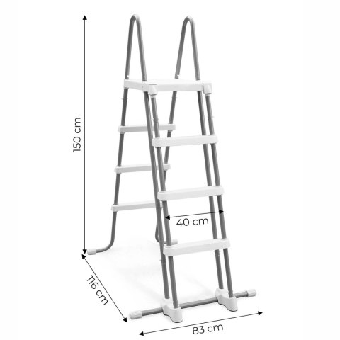 Drabinka do basenu 91-107 cm antypoślizgowe stopnie INTEX 28075 INTEX